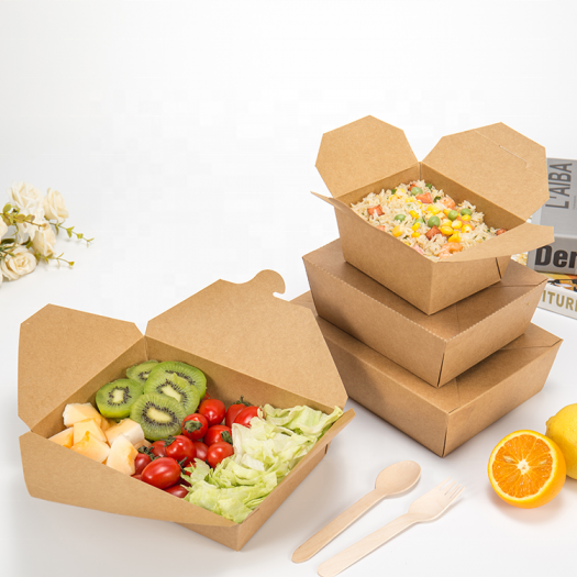 Wholesale Custom Logo Paper Food Packaging Box Kraft Paper Box Container